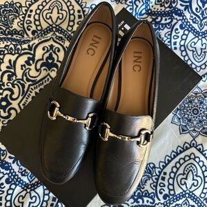 INC Black Loafers
